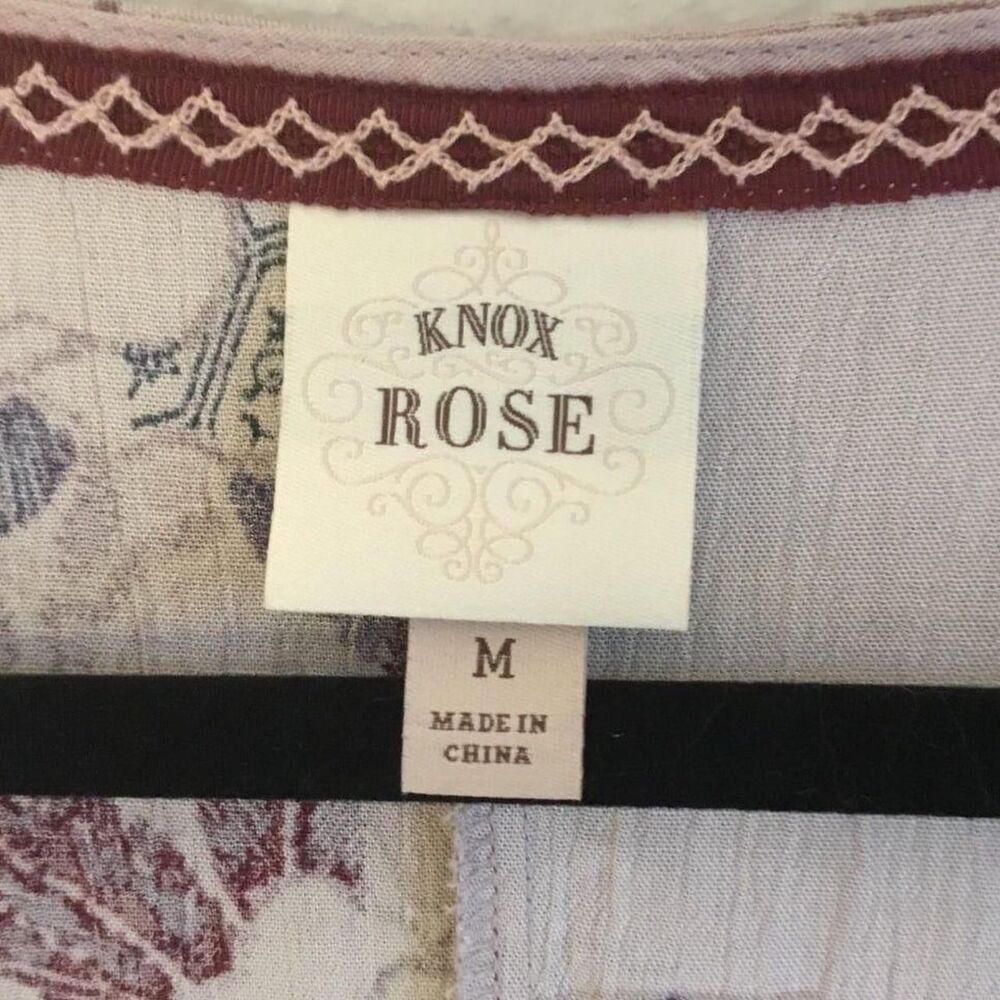Knox rose duster coverup patchwork rose pattern witchy cottagecore fairycore M - Picture 3 of 5
